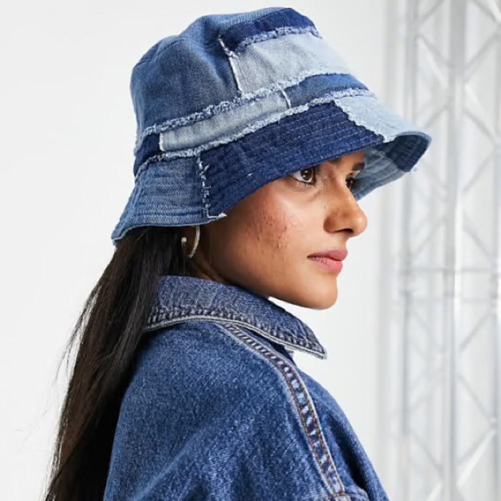 Denim Patchwork Bucket Hat - Picture 2 of 2